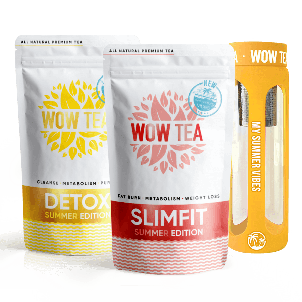Summer Detox Te + Summer Slimfit Te + Te flaske (Gul)