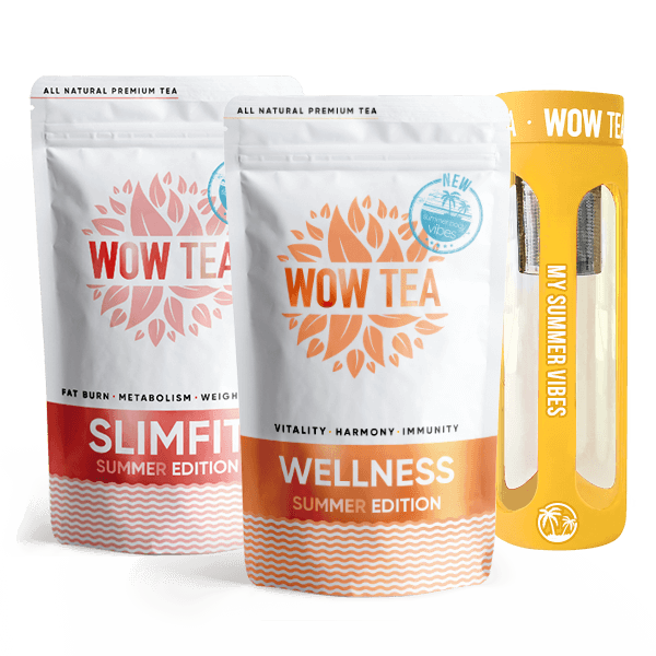 Summer SlimFit Thé + Summer Wellness Thé + Bouteille de Thé (Jaune)