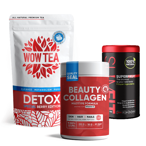 Berry Detox Tea + Collagen + FRUIT
