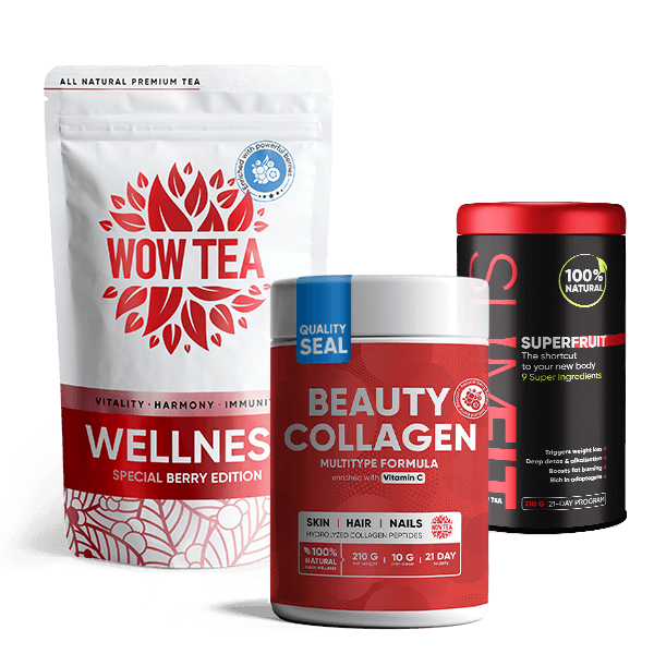 Berry Wellness Tea + Collagen + FRUIT