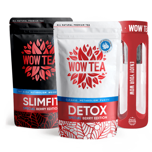 Berry Detox Tea + Berry SlimFit Tea + Special Red Tea Infusion bottle
