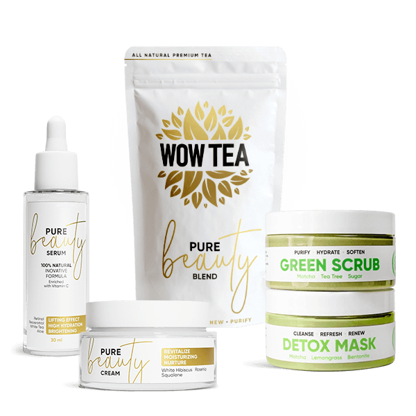 Pure Beauty Cream + Pure Beauty Serum + Pure Beauty Blend + Matcha Mask + Green Scrub