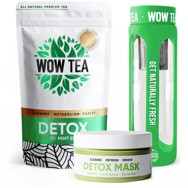Detox Mask + Mint Detox Tea + Green Tea Bottle