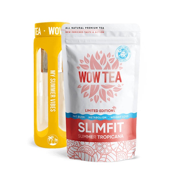 Summer Slimfit Tea + Sticlă de ceai (Galbenă)