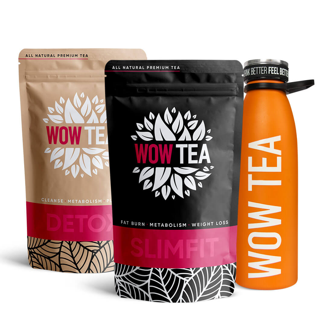 Orange Infuser Thermos, 1x Detox + 1x Slimfit Tea