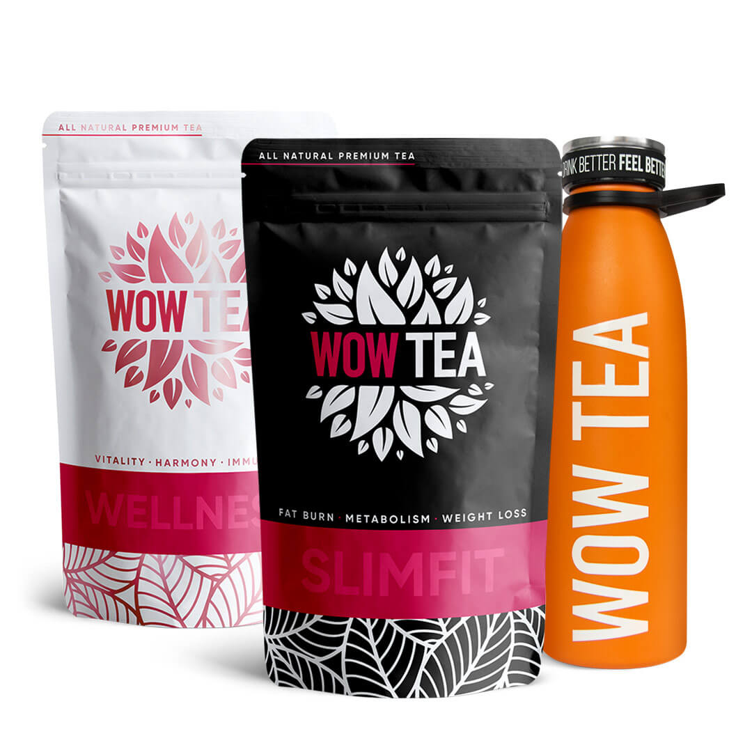 Orange Infuser Thermos, 1x Wellness+ 1x Slimfit Tea